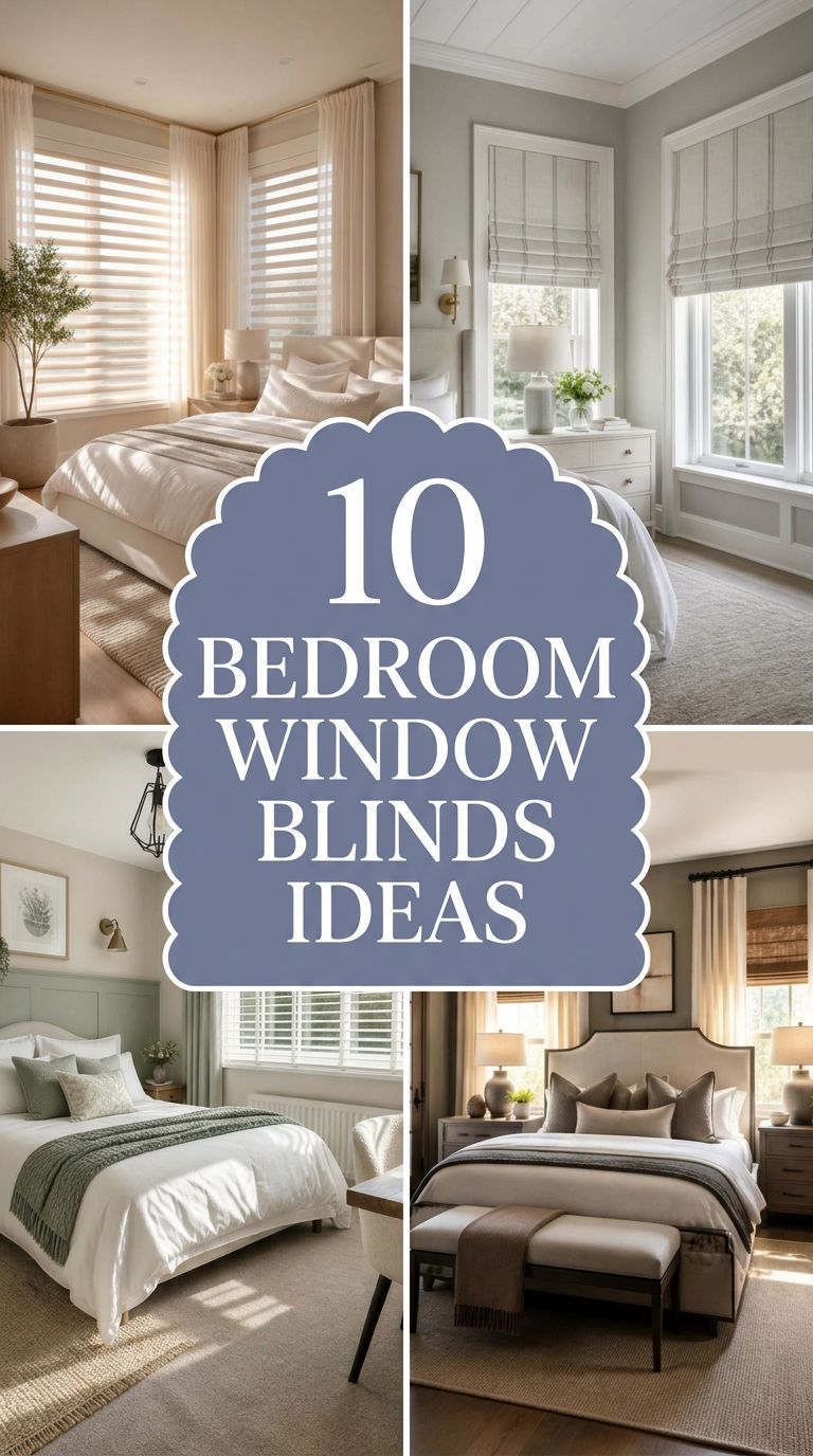 Pinterest banner for 10 Bedroom Window Blinds Ideas for a Stylish & Cozy Retreat
