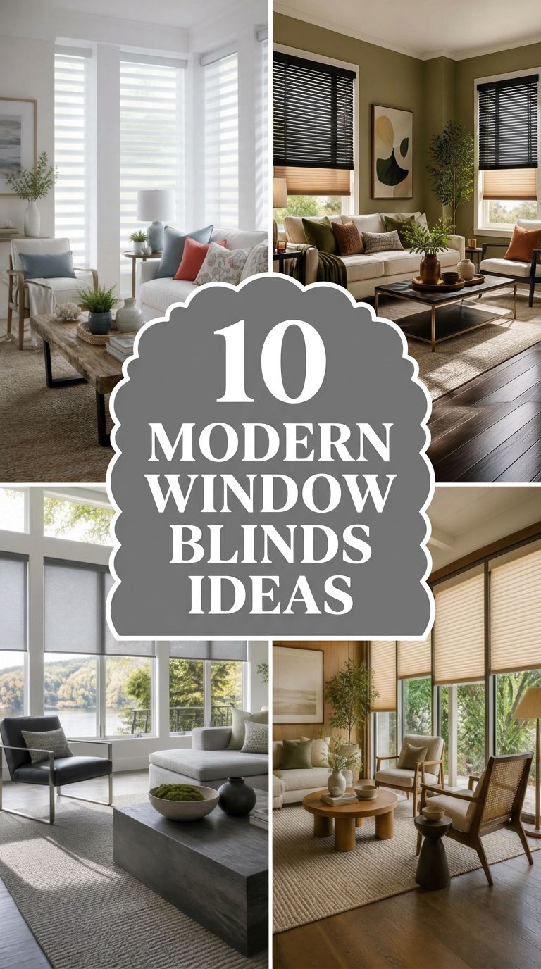 Pinterest banner for 10 Modern Window Blinds Ideas for Contemporary Homes