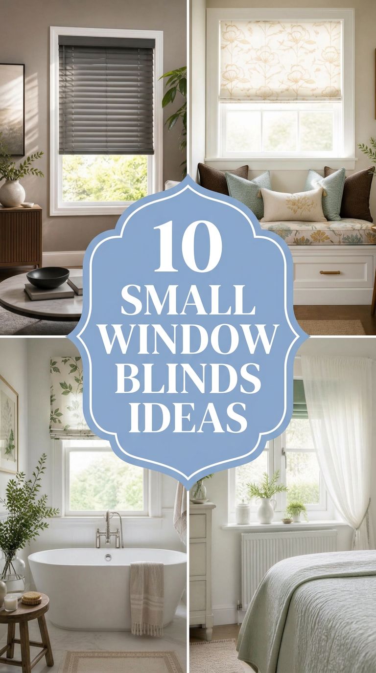 Pinterest banner for 10 Small Window Blinds Ideas for Modern Cozy Spaces