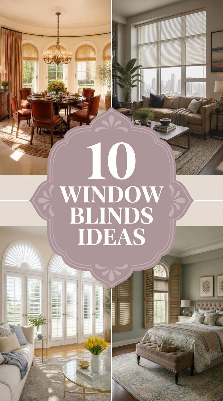 Pinterest banner for 10 Stunning Window Blinds Ideas for a Stylish, Cozy Home
